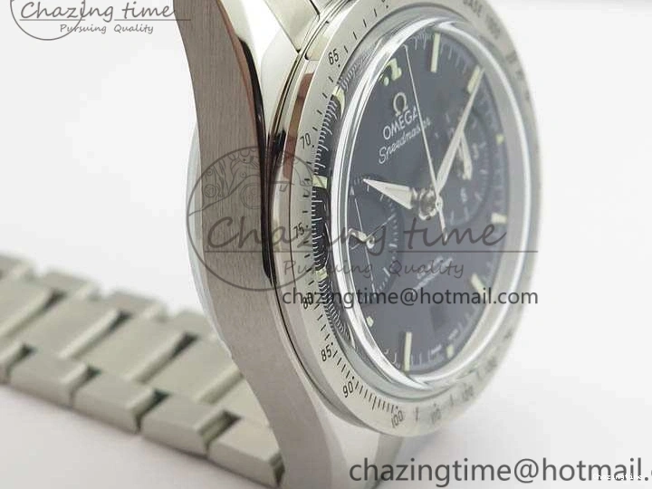 1230 Speedmaster ’57 Co-Axial OMF 1:1 Best Edition Black Dial White Markers On SS Bracelet A Durable 8146